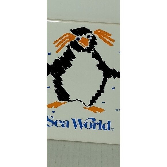 SeaWorld Penguin Tile Coaster Drink Coaster Souvenir Home Decor - Picture 6 of 7